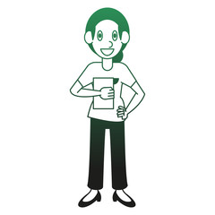 Woman doctor cartoon vector illustration graphic design