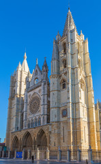 Fototapeta na wymiar Leon cathedral, Spain