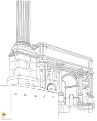 Sketch of the Forum in Rome