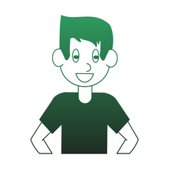 Young man cartoon vector illustration graphic design