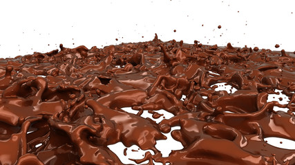 chocolate or cocoa coffee splashes and droplets