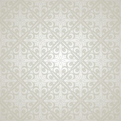 Fototapeta premium Beautiful silver elegant pattern. Vector wallpaper background