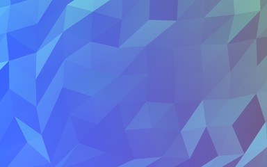 Obraz premium Abstract triangle geometrical blue background. Geometric origami style with gradient. 3D illustration