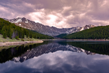 Rocky Mountain Lake with Reflection