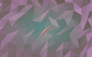 Abstract triangle geometrical purple background. Geometric origami style with gradient. 3D illustration