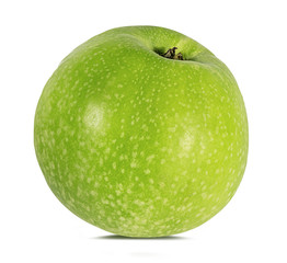 Fresh green apple isolated on white background with clipping path