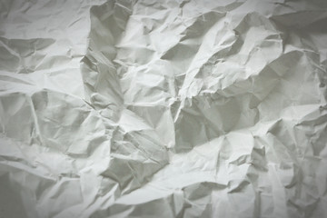 sheet of white crumpled paper texture background