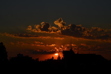 Evening Sky with Clouds
