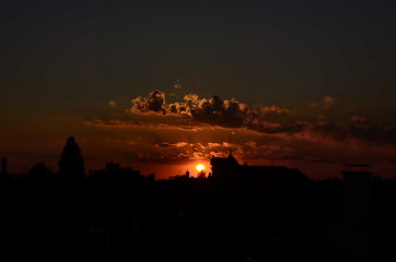 Evening Sky with Clouds