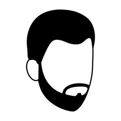 Young man faceless cartoon vector illustration graphic design