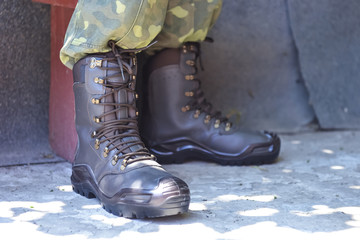 Army uniform military boots and pants