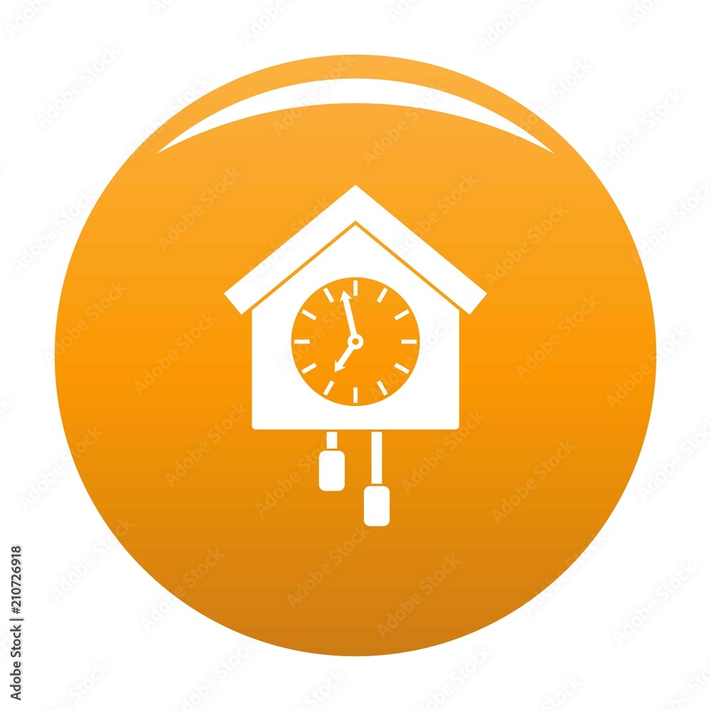 Canvas Prints clock creative icon. simple illustration of clock creative vector icon for any design orange