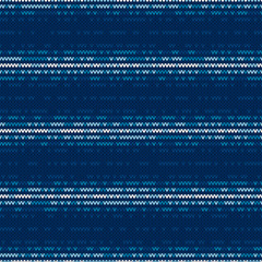 Camouflage Style Knitted Pattern. Seamless Knitting Texture with Shades of Blue Colors