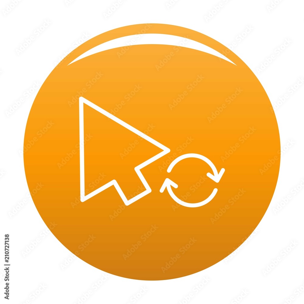 Poster arrow cursor loading icon. simple illustration of arrow cursor loading vector icon for any design or
