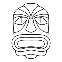 Aztec wood idol icon. Outline aztec wood idol vector icon for web design isolated on white background