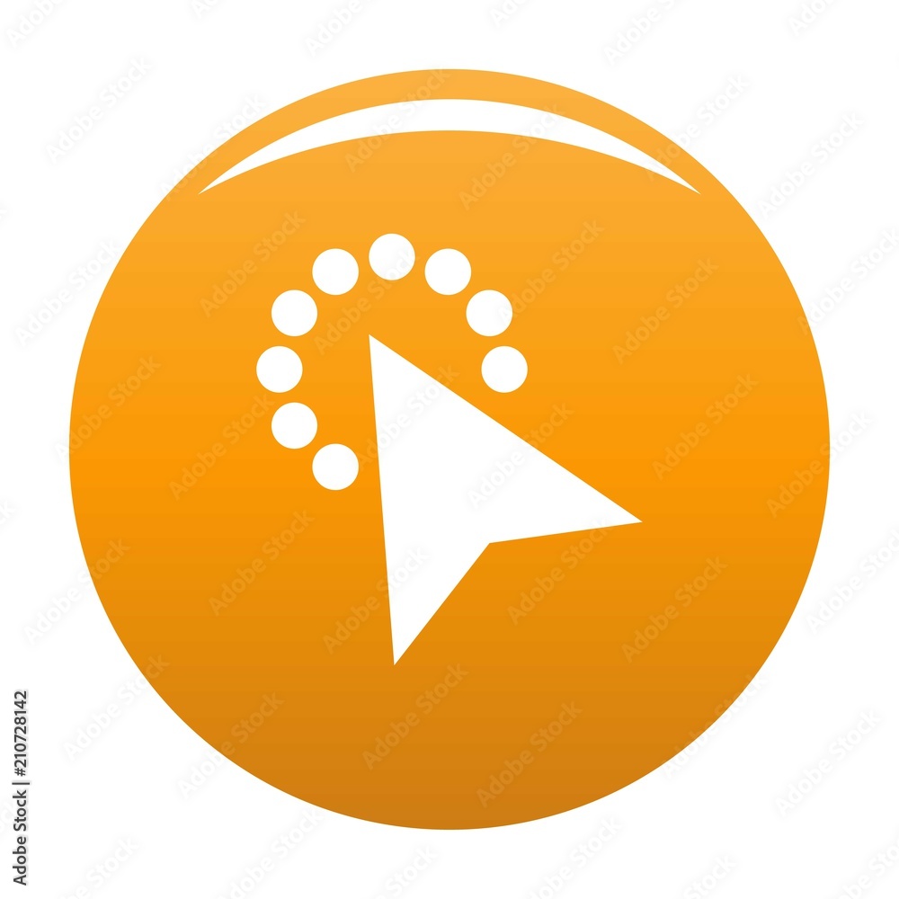 Poster cursor modern click icon. simple illustration of cursor modern click vector icon for any design oran