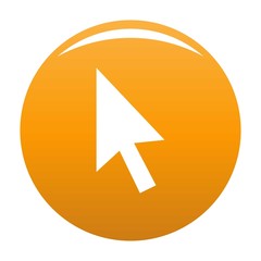 Cursor normal element icon. Simple illustration of cursor normal element vector icon for any design orange