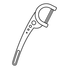 Floss pick icon. Outline illustration of floss pick vector icon for web design isolated on white background