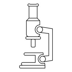 Microscope icon. Outline microscope vector icon for web design isolated on white background
