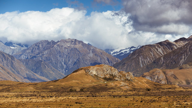 Mount Sunday, Canterbury - S&uuml;dinsel von Neuseeland