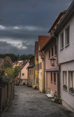 Fototapeta na wymiar Typical German small town street and buildings