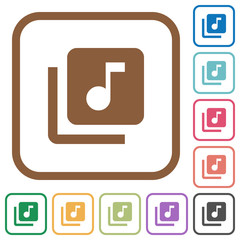 Music library simple icons