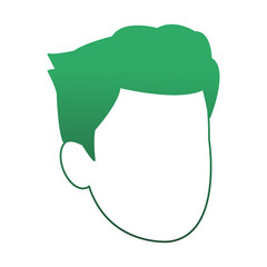 Young man faceless cartoon vector illustration graphic design