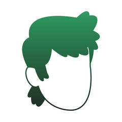 Young man faceless cartoon vector illustration graphic design
