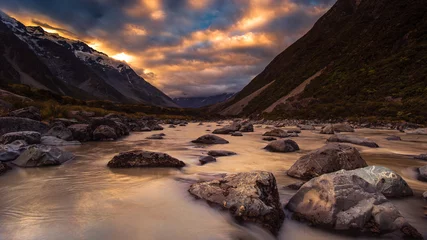 Foto auf Acrylglas Aoraki/Mount Cook Hooker Valley, Mount Cook Nationalpark - Südinsel von Neuseeland