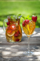 Homemade lemonade or sangria
