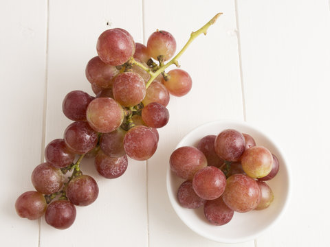 Grapes, pink and fresh, Vitis vinifera
