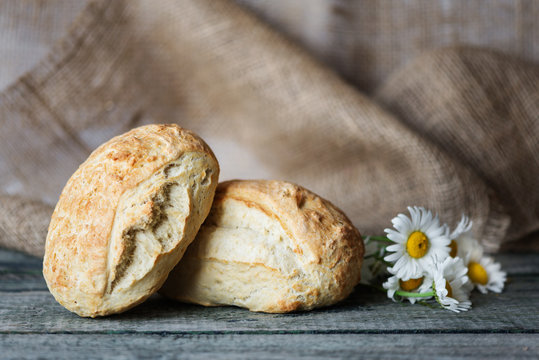 Homemade italian bread ciabatta