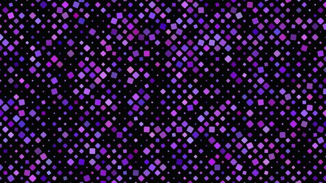 Abstract square pattern background - seamless loop motion graphic design in purple tones