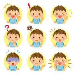 子供　アイコン　男の子