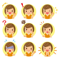子供　アイコン　女の子