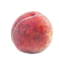 one large one-piece round ripe peach