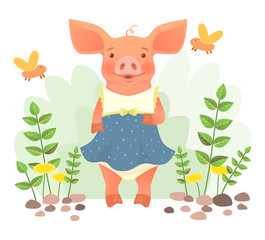 Piggy in dress
