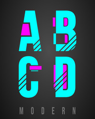 Letter font modern design