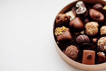 Box of chocolate candy.