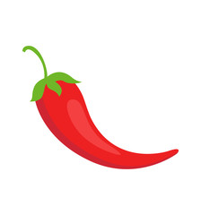 Mexican chili pepper red flat icon, vector illustration isolated on white background