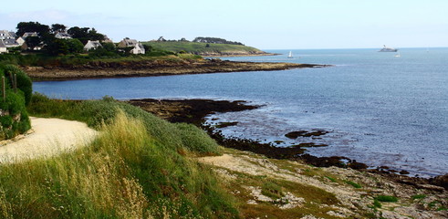 paysage sauvage  de la baie du morbihan,en bretagne