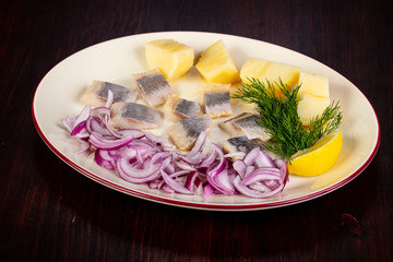 Herring with onion