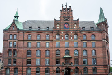 Old building in the Hafencity Warehouse district in Hamburg