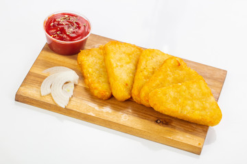 Potato cutlet with onion