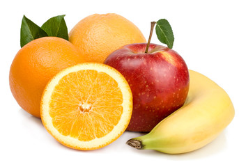 Fruit isolated on white background