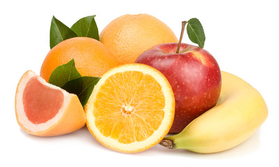 Fruit isolated on white background