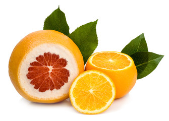 Citrus isolated on white