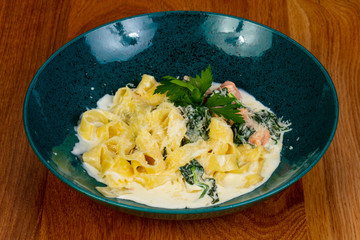Pasta with salmon