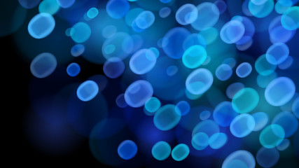 Abstract background with bokeh effects in blue colors