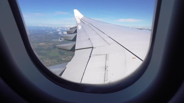 POV, view of the field from plane window
